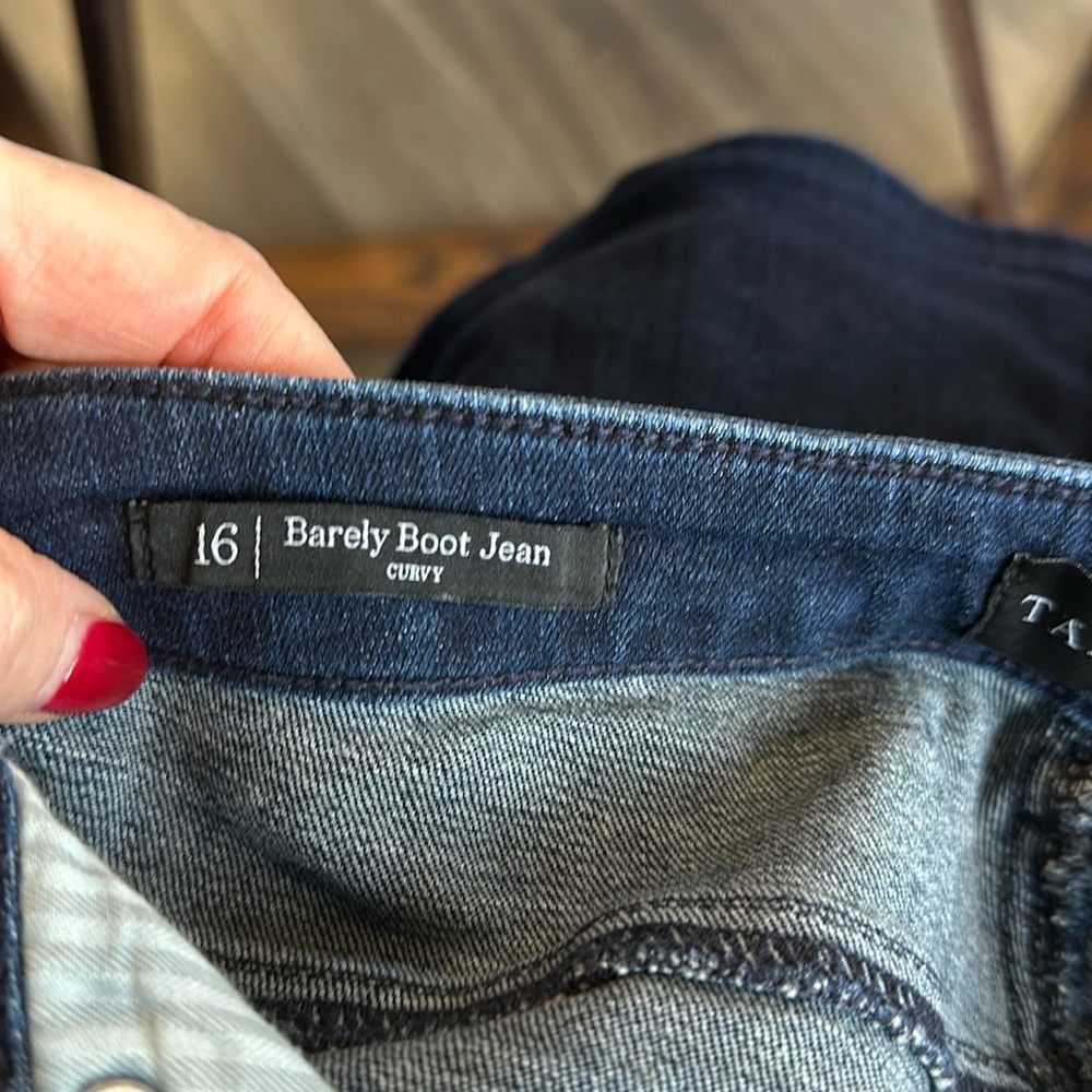 Talbots Barely Boot 16 Curvy Like New Dark Rinse